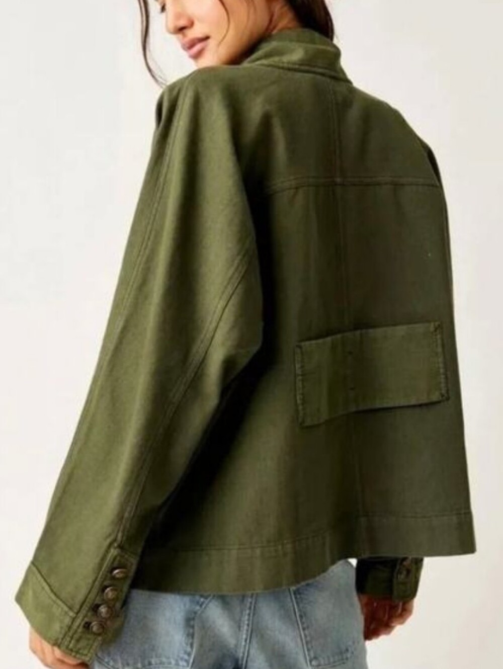 NEW FREE PEOPLE | $168 Viva Surplus Oversized Jacket - Picture 3 of 9